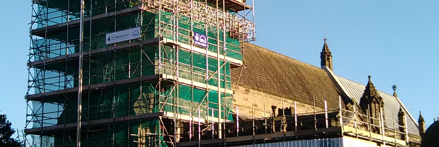 Repairs taking place at a church